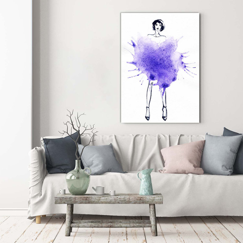 Fashion Illustration - Wrapped Canvas Print