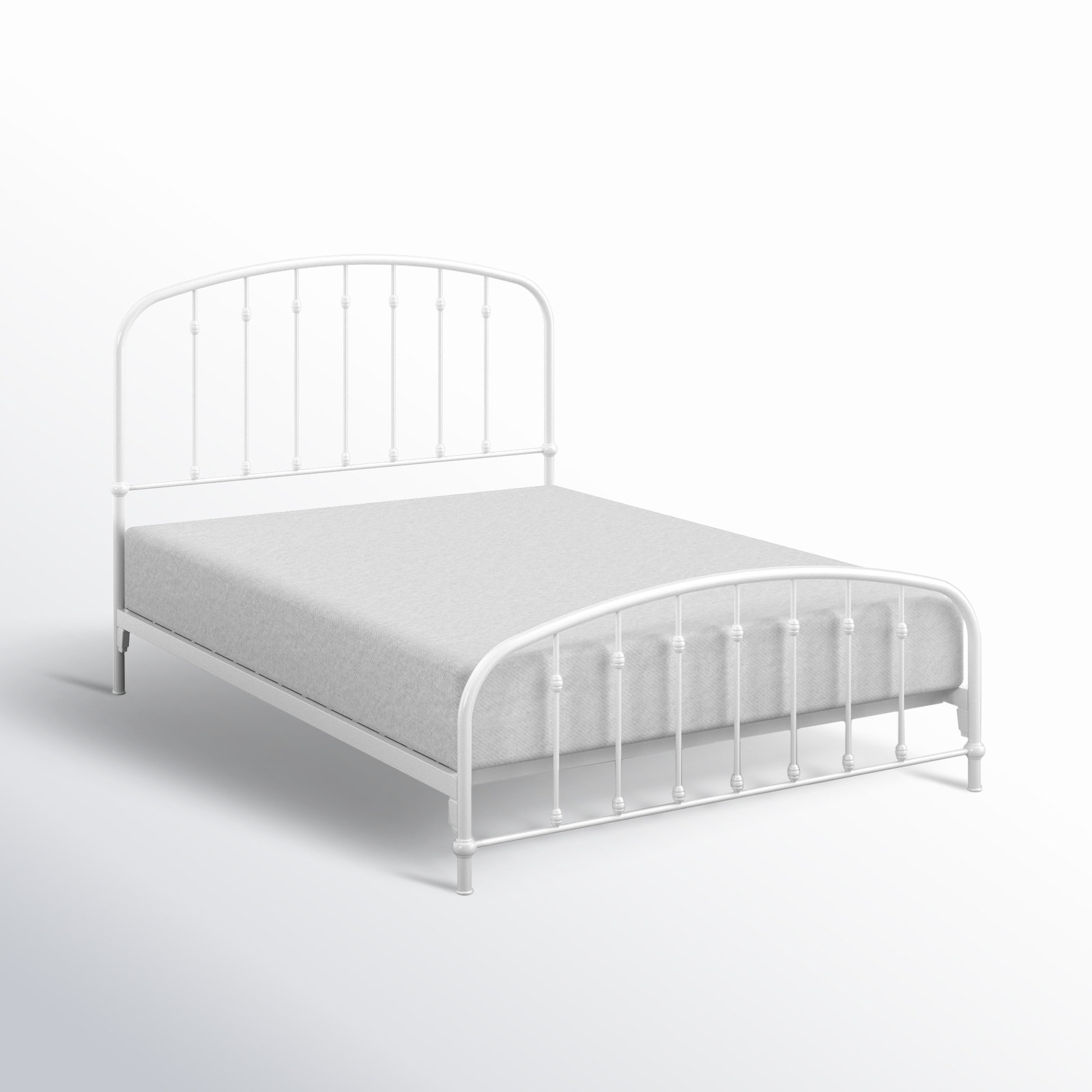 Wadsworth Metal Bed, White, Twin