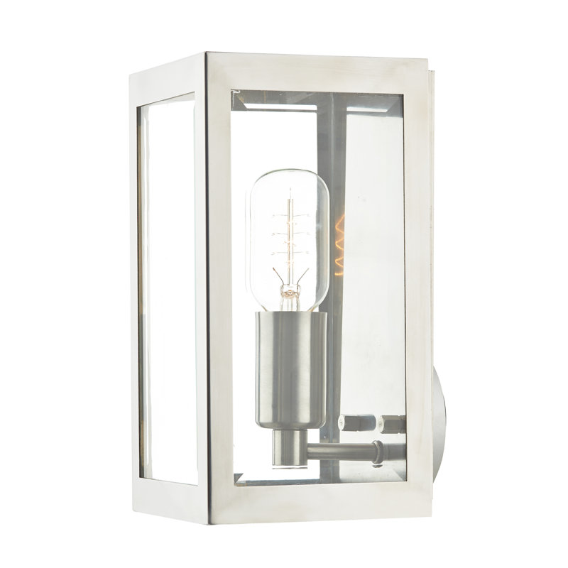 Jezebel 25cm H Outdoor Wall Lantern, Polished Chrome