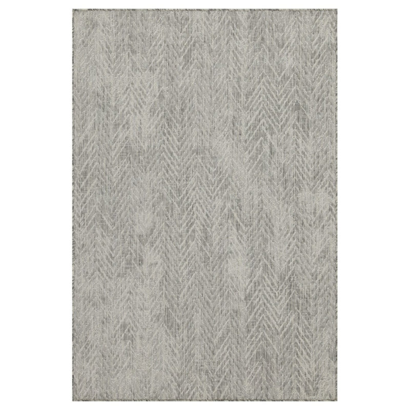 Sunshine GC_HAR2012 Silver 7 Ft. 10 In. X 10 Ft. 3 In. Indoor/Outdoor Area Rug, Rectangle 7'10" x 10'3", Silver