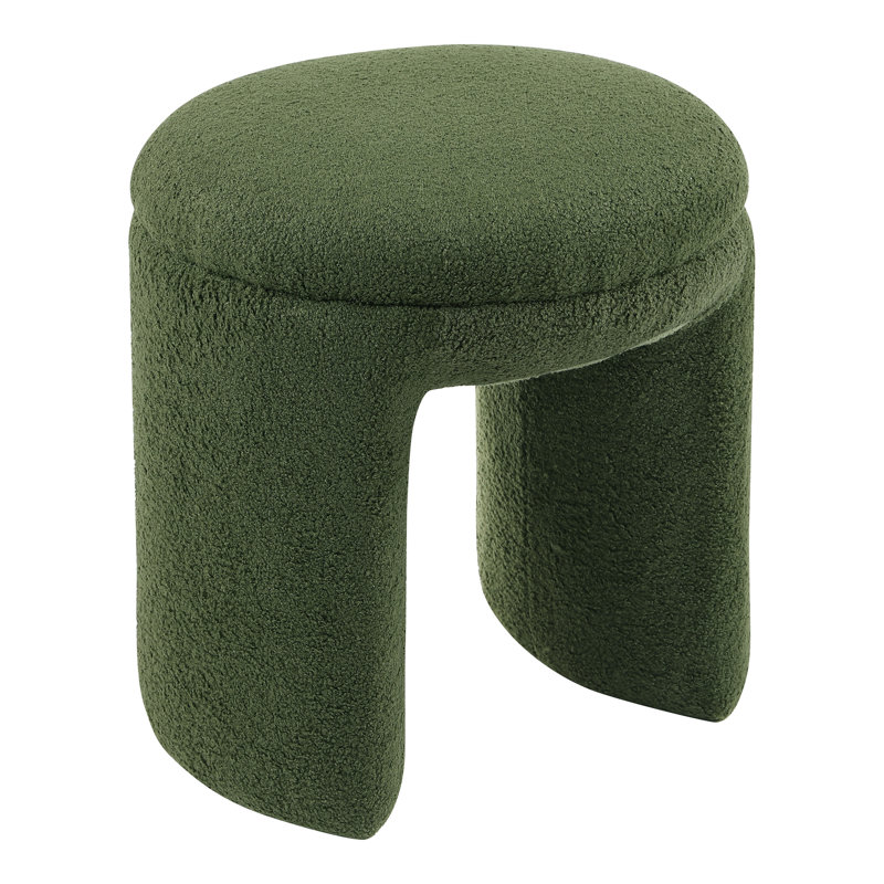 Repose-pieds rembourré en U Monrock l 18 po, Vert