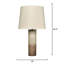 Phoenix Glass Table Lamp, Sand Ombre