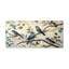 Quatre oiseaux bleus rétro sur une branche III - reproduction sur toile-87343746-135244263