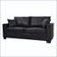 Canapé 69 po 2 places avec tissu en aluminium, coussins décoratifs et pieds en plastique-132516656