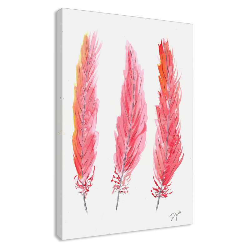 Plumes juvéniles, art sur toile, H 36 po x l 24 po x P 1,5 po