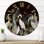 Horloge murale traditionnelle chinoise avec oiseaux et pivoines III