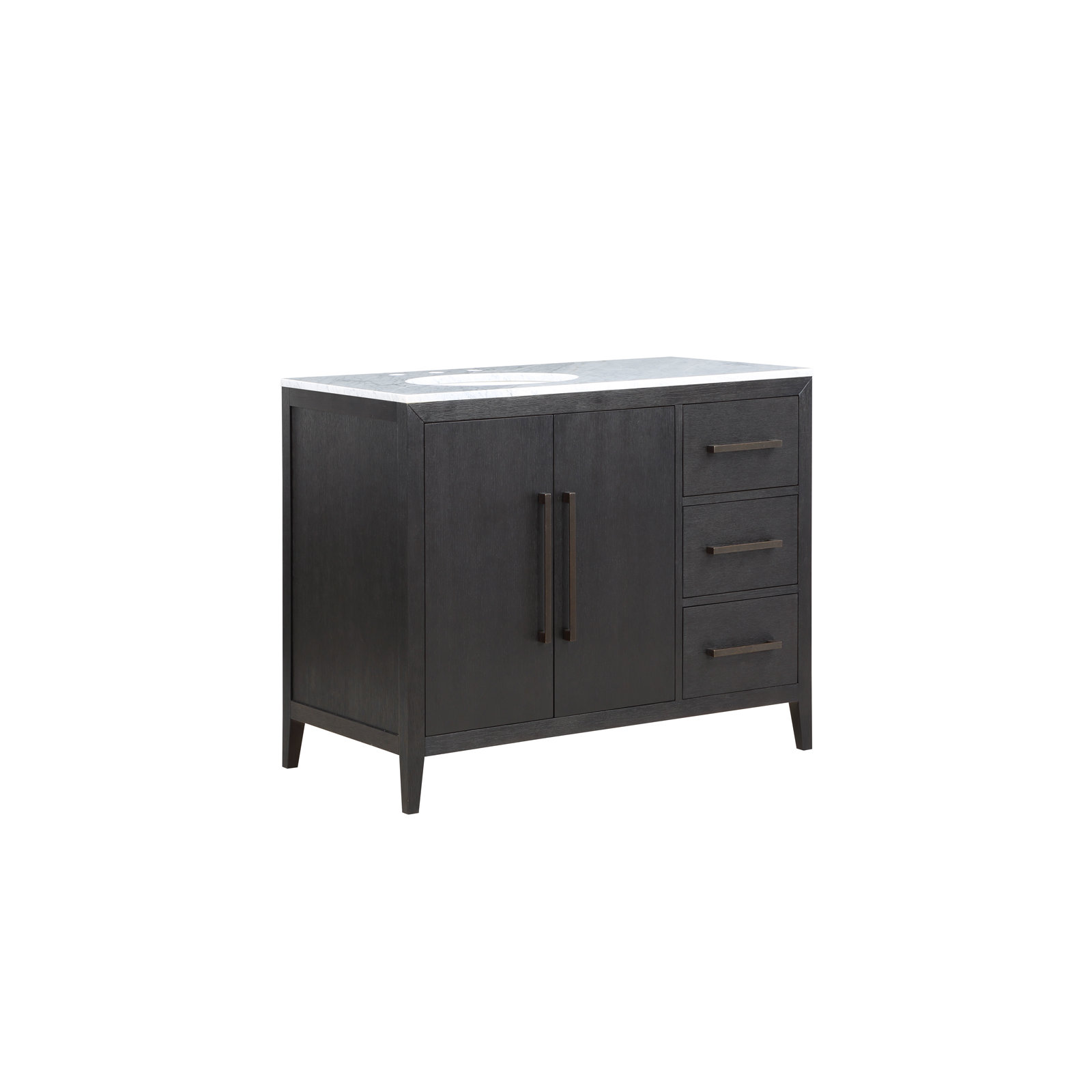 Alsup 42'' Single Bathroom Vanity, Dark Weathered Oak