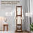 Solid Wood Floor-Standing Heavy-Duty Coat Rack, Double-Layered With Four Hooks, Suitable For Hanging Clothes, Bags, And Hats; Ideal For Entryways, Bedrooms, And Hallways.