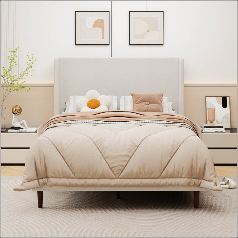 High Headboard Upholstered Bed