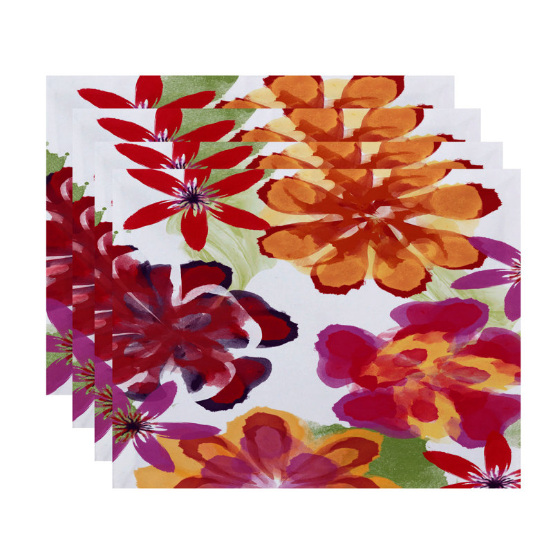 Ensemble de serviettes 4 pièces Gorrell, Rouge