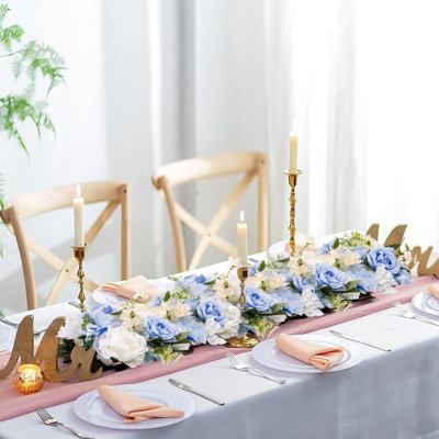 6 Pack Artificial Flower Garland, Faux Floral Centerpiece for Wedding Arch Garden Decor