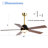 52" Modern Ceiling Fan, Reversible DC Motor 6 Speed with Remote Control for Living Room-1301777377