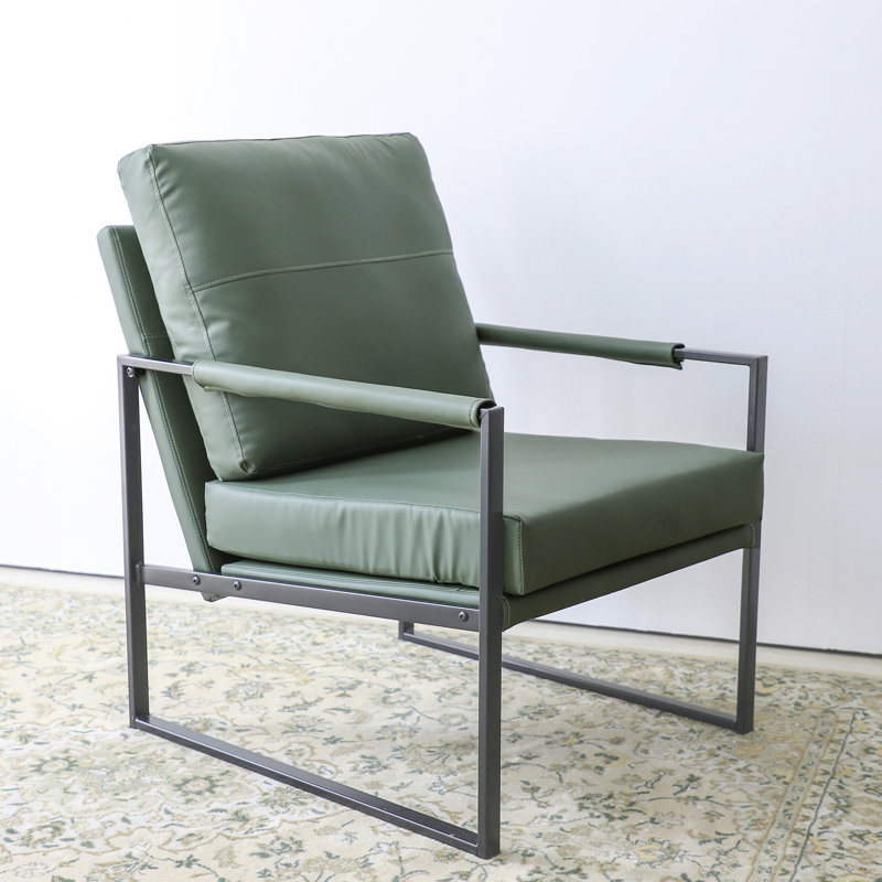 Fauteuil de 23 po de largeur, Similicuir vert