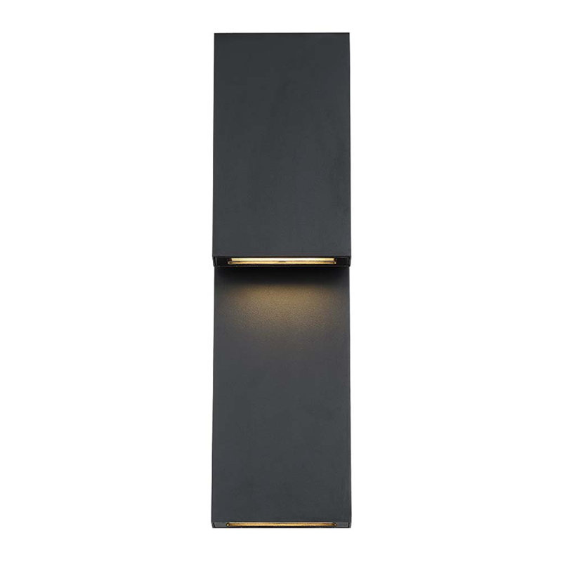 Double Down LED Outdoor Sconce, Black