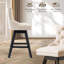 Ensemble de tabouret de bar pivotant avec structure en bois, beige-819482162