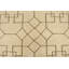 Tapis beige en laine touffeté à la main à motif géométrique