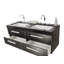 1400mm Wall Mounted Double Sink Vanity Unit-13695477