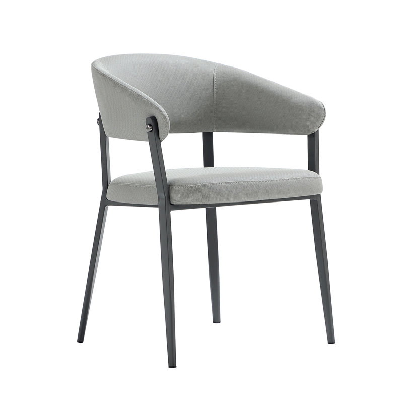 Chaise rembourrée Belle, Gris Pierre