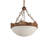 Rustic Lodge 4 - Light Hand Painted Rust Bowl Pendant