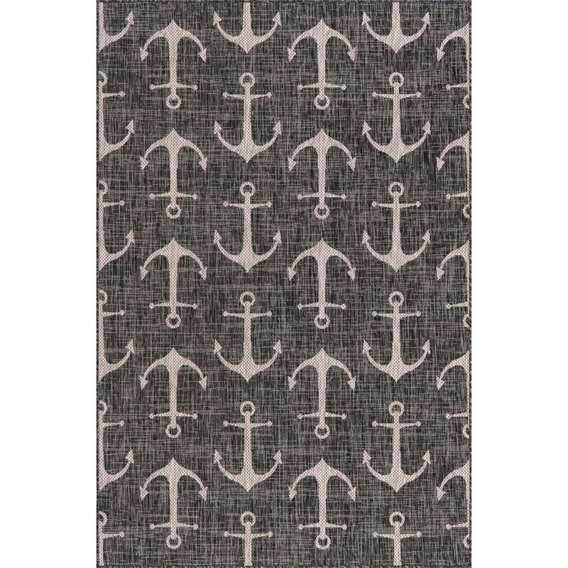 Tapis gris anthracite intérieur / extérieur Glidden, Rectangle 5 pi 3 po x 7 pi 10 po