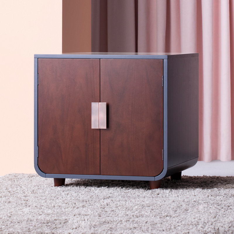 Bac à litière pour chat Eckroad Furniture, Noyer moka