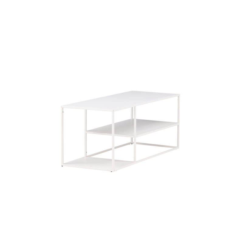 Febiya Frame Coffee Table with Storage, White