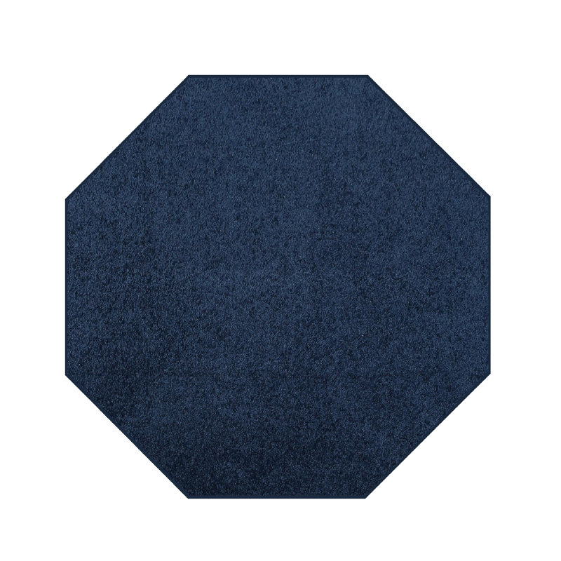 Modern Plush Pet and Kids Friendly Solid Color Navy Area Rugs, Stain & Fade Resistance, Perfect for Living Room, Dining Room, Bedroom, Playroom and Kidsroom, Event, Wedding, Amberli Binded Rug