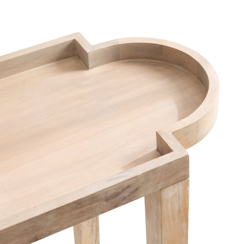 Console d'entrée en bois de manguier festonné Jovie, Natural Wood