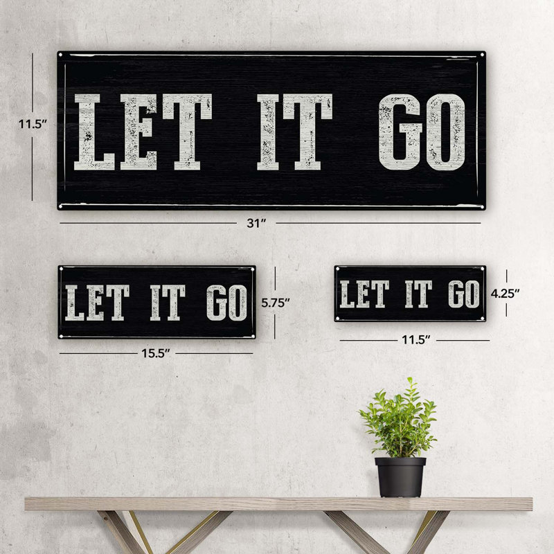 Wall Decor on Metal, 11.5" H x 31" W x 0.04" D