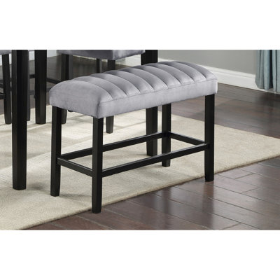 Banc de salle à manger gris / noir Modern