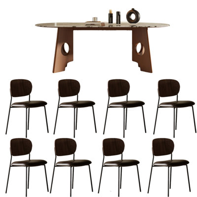 Sturdy and Durable Rock Plate Dining Table Sets.
