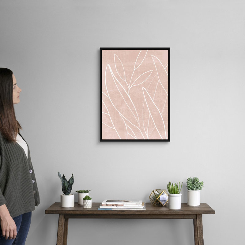«Mauve Magic I», art mural sur toile, Toile avec cadre noir, H 26 po x l 20 po