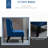 Blue Wingback Double Couch With Soft Cushion And Wood Frame Structure Elegant Linen Fabric Button Tufting Robust Legs,