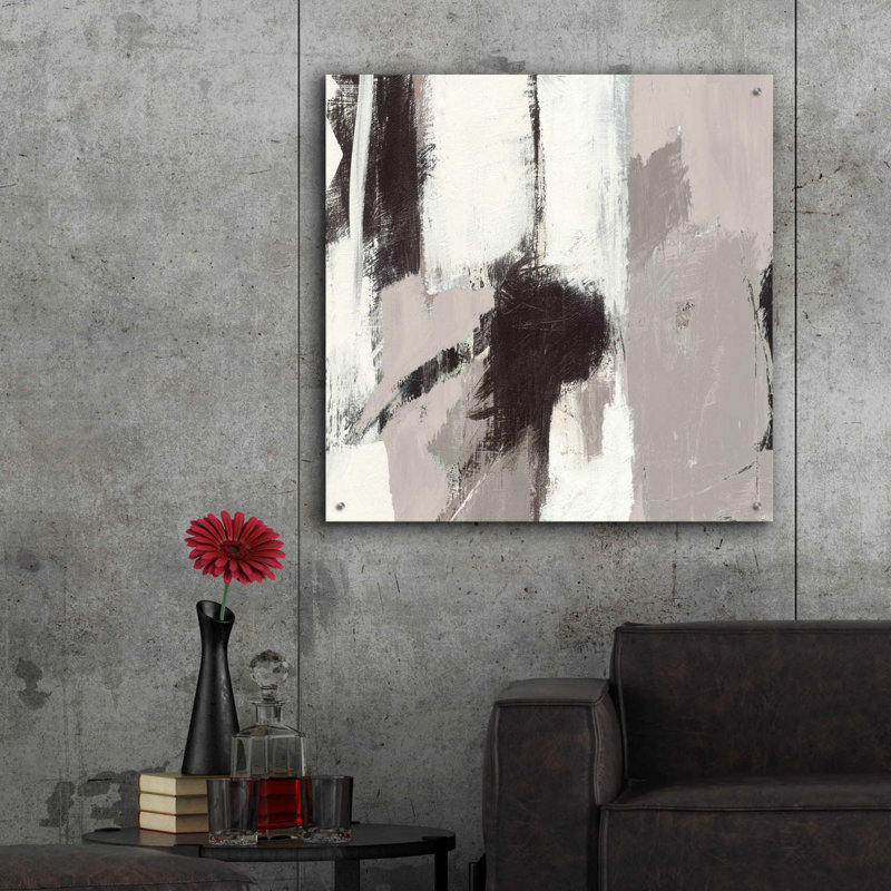  «Catalina I Neutral Crop» par Mike Schick, art mural en verre acrylique, 36 po x 36 po