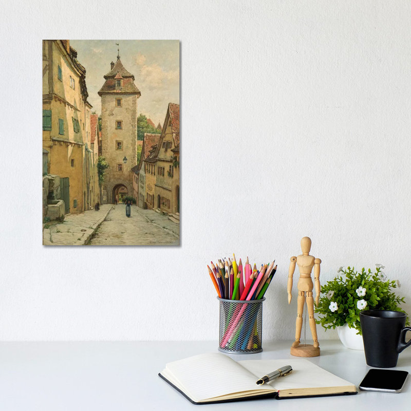 Rothenburg Ob Der Tauber, Bavaria, Germany, 1903 1 Piece Wrapped Canvas Wall Art, 20.32 cm H x 30.48 cm W