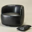 Fauteuil pivotant 100% cuir véritable Sydney-758607094