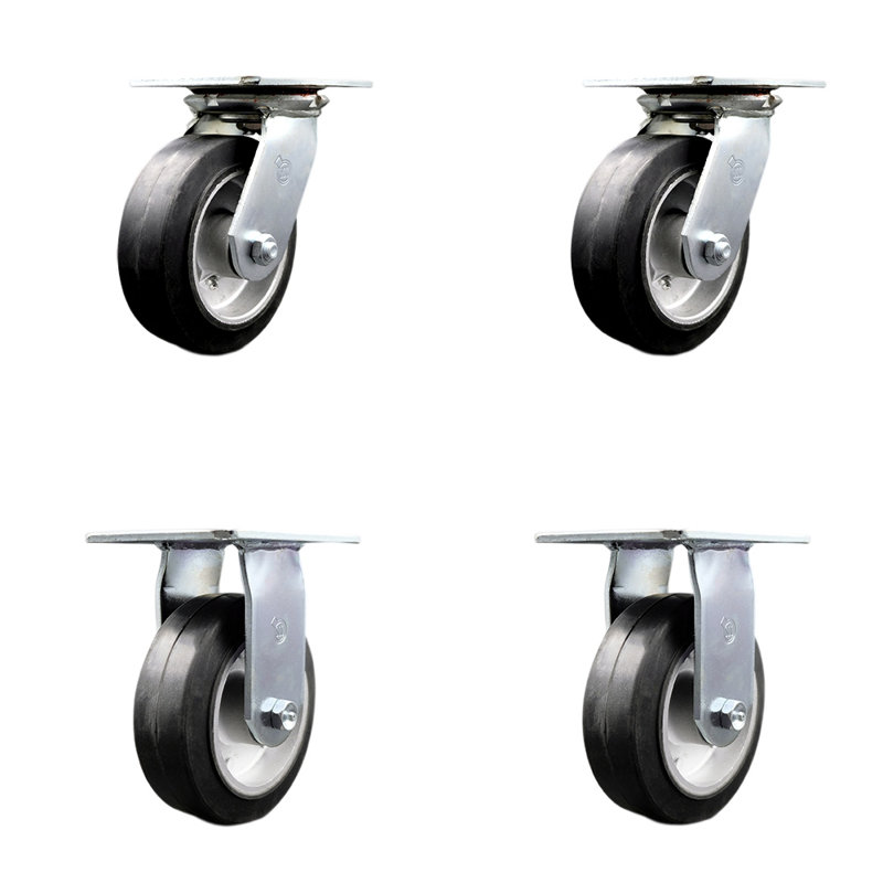 Rubber on Aluminum Caster