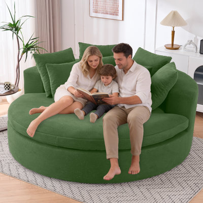 Oversized Chenille Lounge – Compression-No Assembly