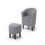 Chaise et repose-pieds, gris