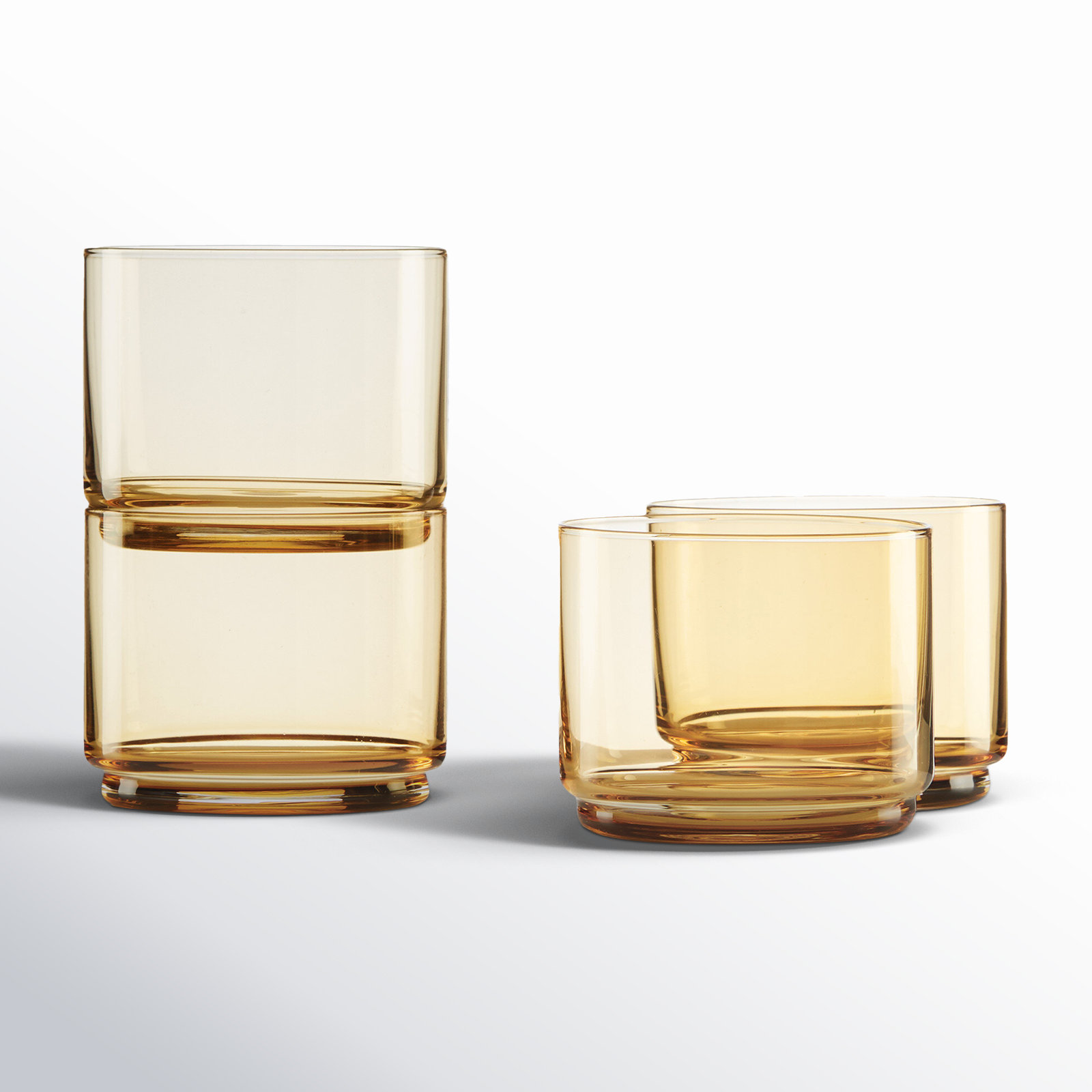 Tuscany Stackables Drinking Glass, Amber