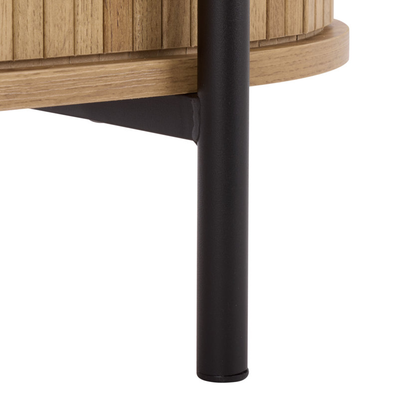 Meuble télé compact Etka Tambour Doors, Chêne