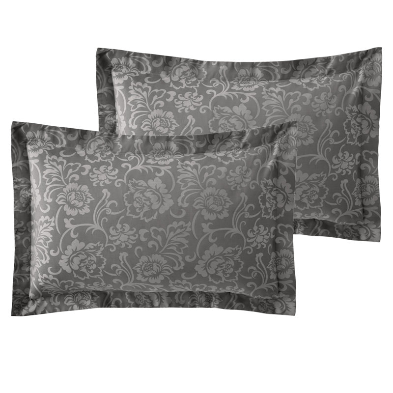 Haig Cotton Blend Pillow Case, Grey