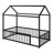 Montessori-Inspired House-Shaped Floor Bed Frame With Safety Fence-408730607-408730600