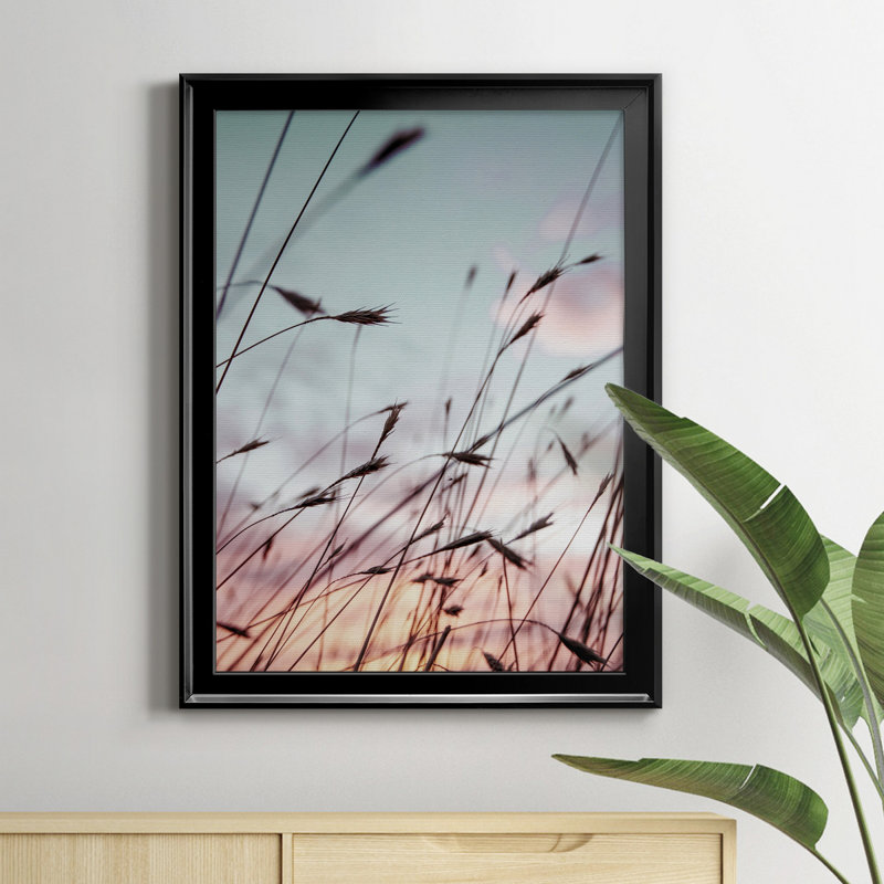 Falls Park Sunset - photographie avec cadre photo, H 22,5 po x l 30,5 po x P 1,5 po, Pas de tapis, Toile avec cadre noir
