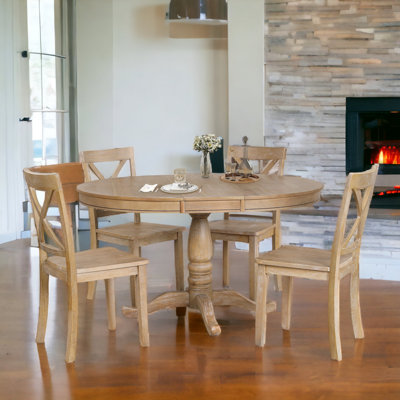 Sharome 4 - Person Extendable Pedestal Dining Set