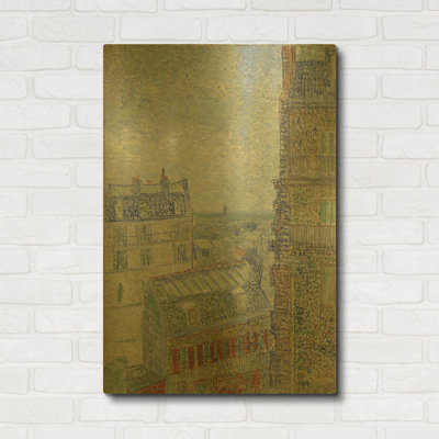 «View From Theo» par Vincent Van Gogh, art mural en métal doré, 24 po x 36 po
