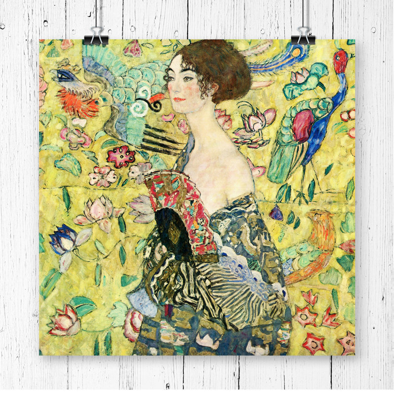 Gustav Klimt - No Frame Painting, 30.48cm H x 30.48cm W