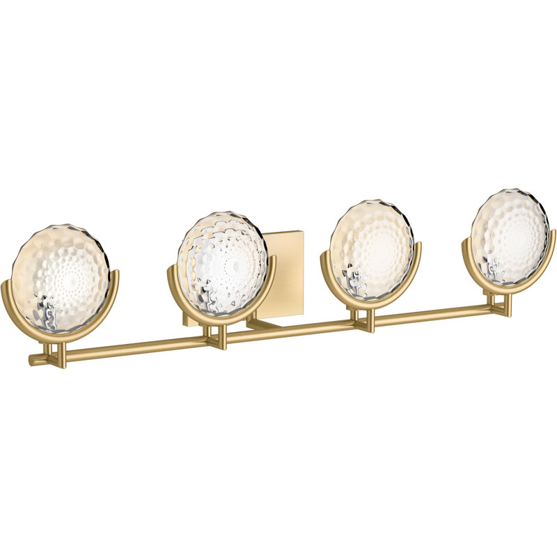 Arendela Vanity Light, Brushed Brass, 4 Lights