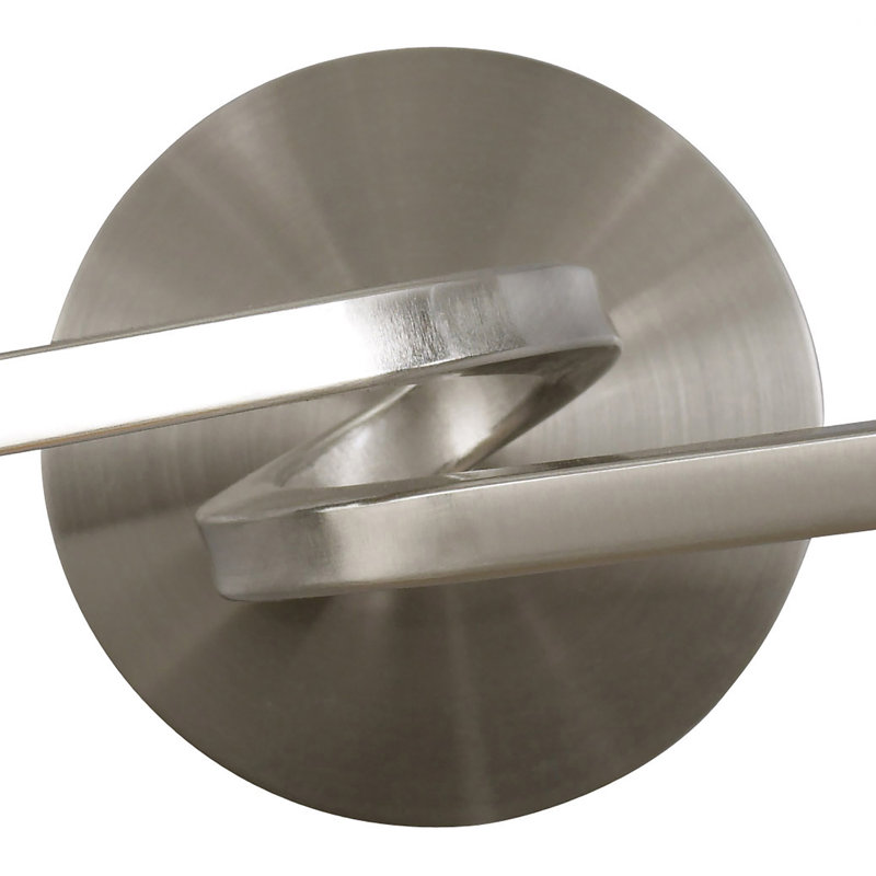 Walk Chrome LED Armed Sconce, Nickel