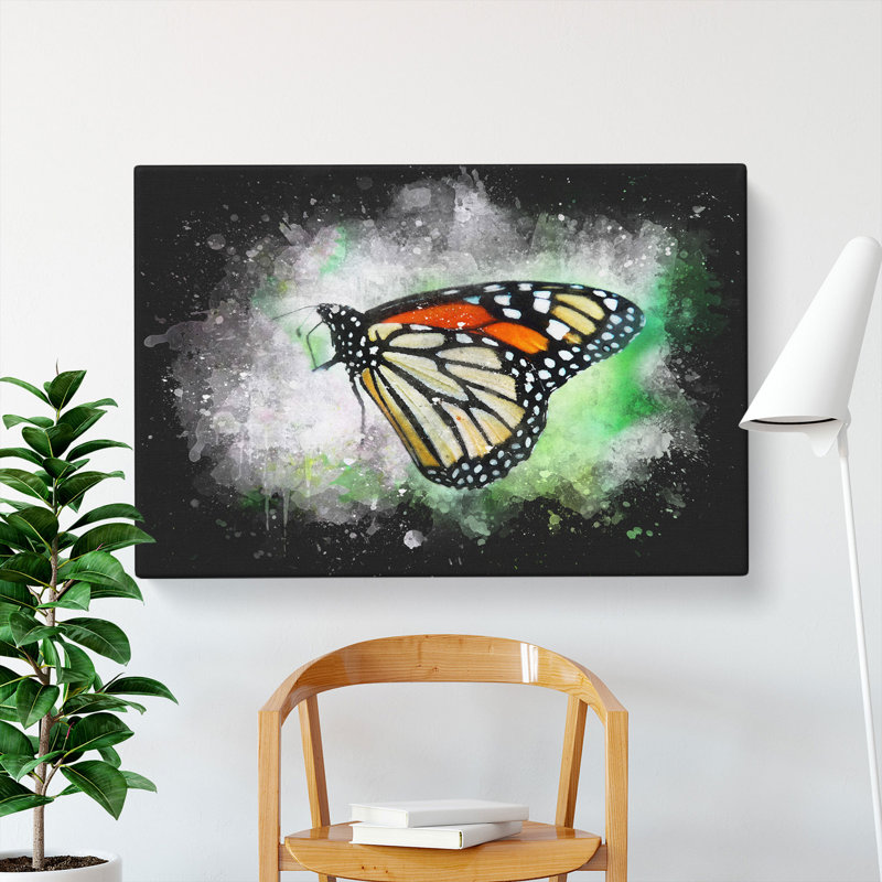 Monarch Butterfly - Wrapped Canvas Print, 40cm H x 60cm W x 3cm D